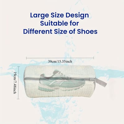 1pc Sac à laver pour chaussures: Sac à Linge pour Lave-Linge et Sèche-Linge, Comprend un Sac à Chaussures Anti-Poussière - Sac de Nettoyage Réutilisable pour Chaussures