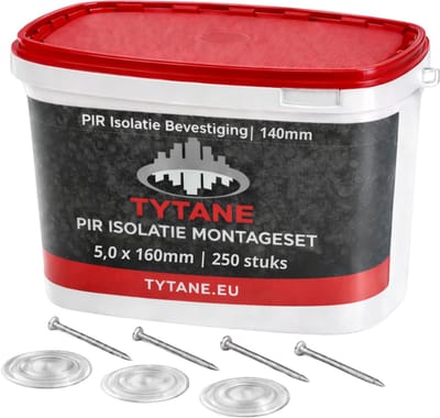 Combinatiepakket 5,0 x 160mm voor PIR isolatie 140mm - 250 stuks