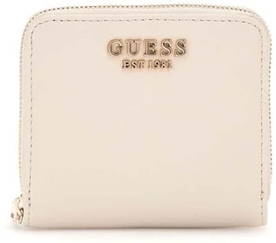 GUESS portemonnee Talent SLG Small Zip Around Wallet Cream White crème