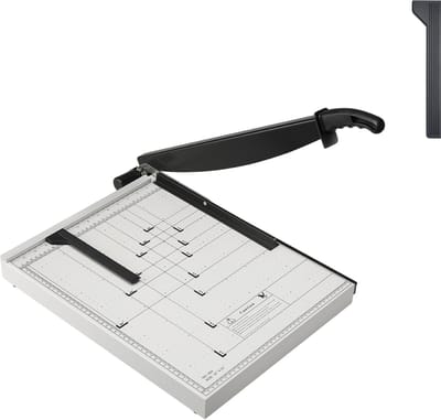 Papiersnijder Guillotine - Papier Snijmachine - Precisie Snijden - Veiligheidsmes Vergrendeling - 45 cm 20 Vellen - Zwart