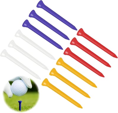 Duurzame Golf Tees van Plastic, Set van 12, 83 mm, Robuust en Stabiel, Ideaal voor Frictie en Precisie