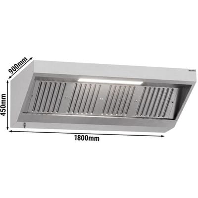 GGM Gastro Wandhaube - 1800mm - mit Filter & Lampe