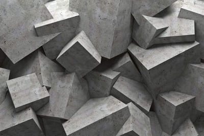 Fotobehang - Concrete Cubes 375x250cm - Vliesbehang