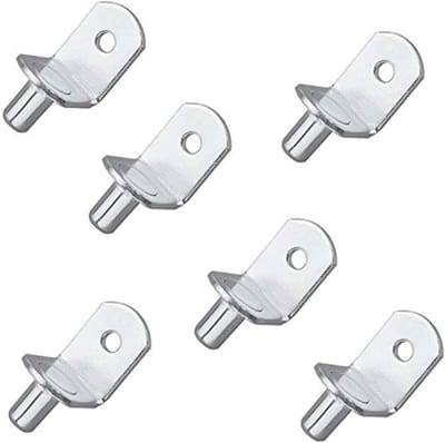 50 stuks plankdragers, steunen, L-vormige clips, 6 mm, roestvrij staal, duurzaam, voor kast, boekenkast, ondersteuning