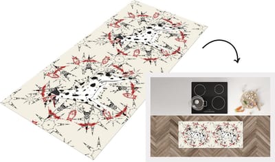 Keukenloper - Loper keuken - Abstract - Hond - Patronen - Dalmatiër - 120x50 cm - Keukenloper vinyl