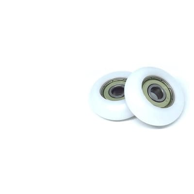 Micro nylon wiel - Mini lager - Roeimachine onderdeel - Gecoate riemschijf - 8x30x9 mm - Zwart
