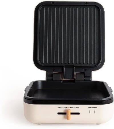 Multifunctionele Grill met 180 Graden Opening en Temperatuurregeling - 1400 W Anti-aanbaklaag