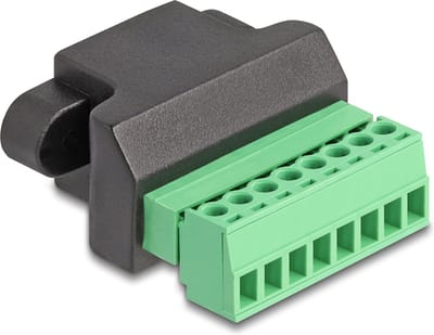 Delock RJ45 jack to Terminal Block Adapter for Installation 8 pin 2-part