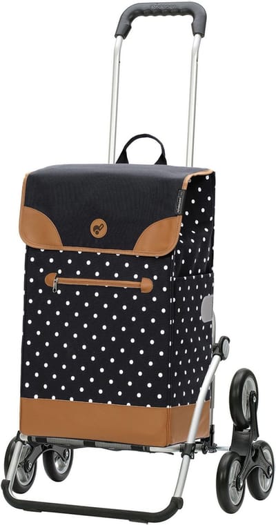 Andersen SHOPPER MANUFAKTUR Boodschappentrolley Treppensteiger Royal Shopper Aiko 47L Black Zwart Veelkleurig 115cm