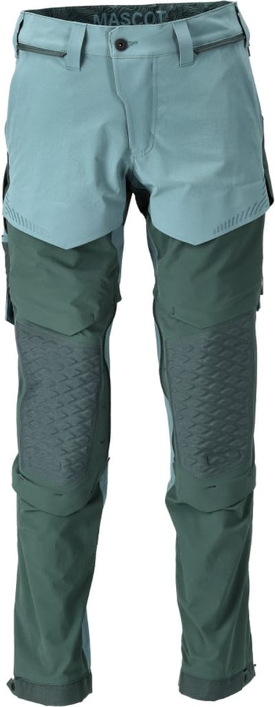 Mascot Customized Broek met kniezakken 22279-605 - lichtbosgroen/bosgroen - C47 - 76