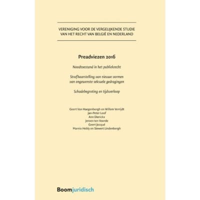 Preadviezen / 2016 - Vereniging Voor De Vergelijkende Studie Van Het Recht In Belgie En - Geert van Haegenborgh