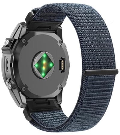 Nylon bandje - geschikt voor Garmin Fenix 5S (Plus) / 6S / 7S / 8 (43 mm) / Approach S12 / S42 / S70 42 mm / Epix Pro (Gen 2) 42 mm / D2 Delta S / Mk3(i) 42mm - grijs