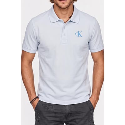 Calvin Klein Short Sleeve Easy Monologo Casual Tee Plein Air Taglia: S | Polo Outlet | Uomo