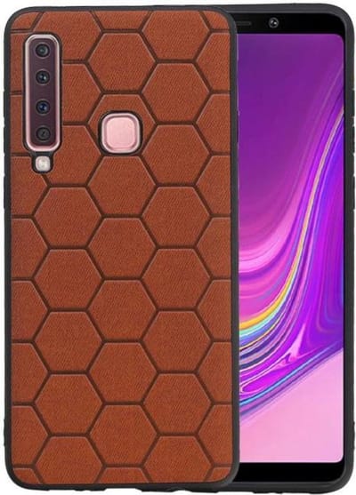 Hexagon Hard Case voor Samsung Galaxy A9 2018 Bruin