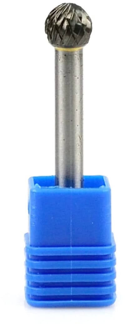 GEKO Sferische freeskop - tungsten carbide - slijtvast - 10x9 mm - 6 mm schacht