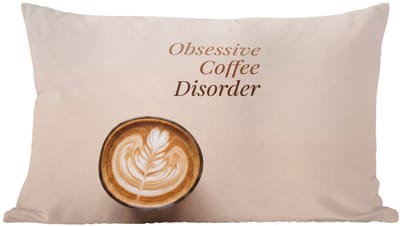 Sierkussens - Kussentjes Woonkamer - 60x40 cm - Koffie - Obessive Coffee Disorder - Beige