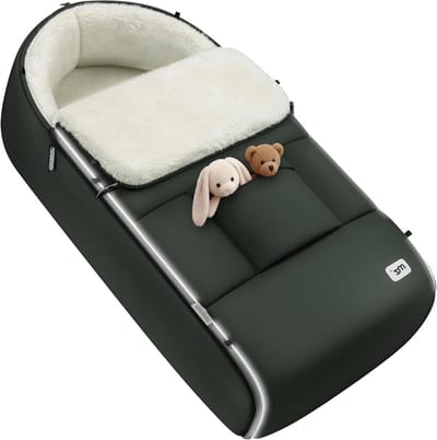 Baby Voetenzak - Wikkeldeken Kinderwagen - Warm en Droog Blijven - Afsluitbaar Hoofdgedeelte - 92 x 56 x 12 cm