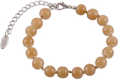 Behave - Armband met bruine agaat kralen - natuurlijke uitstraling