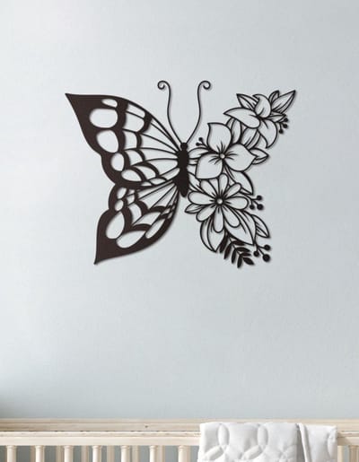 Wanddecoratie dieren | Vlinder - M (33x40cm)