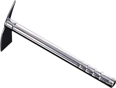 Tuin Graafmachine - Metalen Schoffel - Onkruid Verwijderen - Roestvrij Staal - 38 cm - Zilver