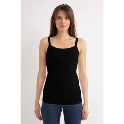 Josephine & Co Holly Tank Top Rib Black Size: XS | Tanks &amp; Camis Outlet | Dames | Zwart