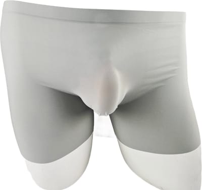 BamBella ® - Boxershorts - maat L/XL - Boxer short Grijs onderbroek naadloos lange pijpen heren