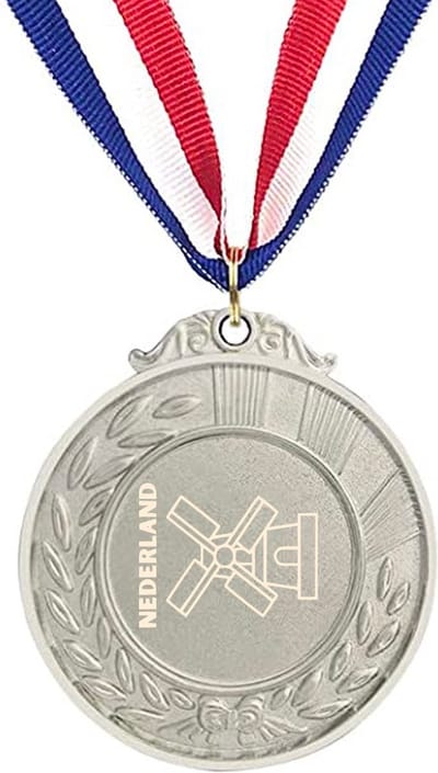 Akyol - nederland medaille zilverkleuring - Piloot - toeristen - nederland cadeau - beste land - leuk cadeau voor je vriend om te geven