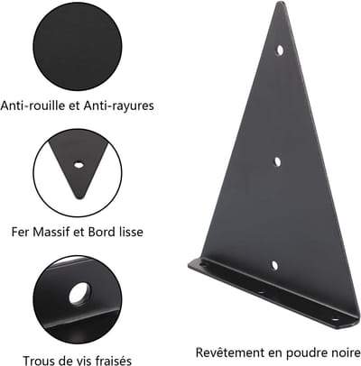 4-delige set zwevende plankdragers, 23 cm, onzichtbare metalen hoeksteunen voor DIY kamers, discreet en stijlvol