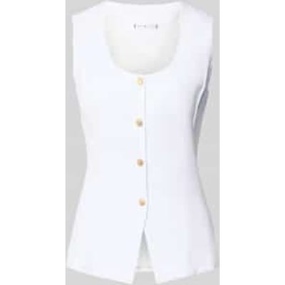 slim fit bodywarmer van linnenmix