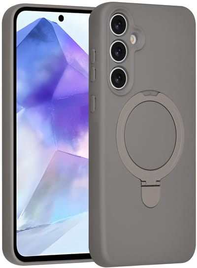 TUNIQ telefoonhoesje voor Samsung Galaxy A55 - MagSafe met ringstand - Titaniumgrijs