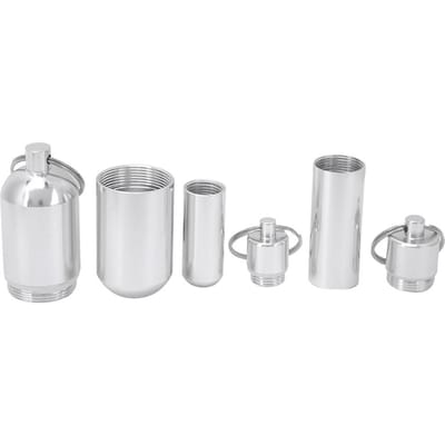 3 Stuks Pillendoosje Oxidatie Gekleurde Aluminiumlegering Draagbaar Luchtdicht Medicijndoosje Container white