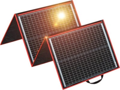 Thuys – Zonnepanelen Compleet Pakket – Zonnepaneel Opvouwbaar – Met Stekker – Meerdere Apparaten Tegelijk – Waterdicht – 160W – Zwart
