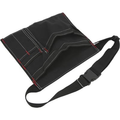 Sac de ceinture porte-outils à suspendre à la taille Organisateur en toile Sac de rangement pour vis clous écrous forets réparation noir