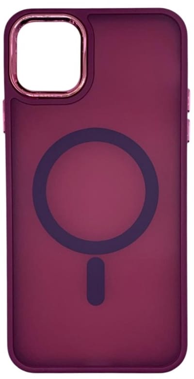 Matte magnetische hoes Geschikt voor: iPhone 16 Plus - Compatibel met MagSafe - Schokbestendige, Doorschijnende, Matte achterkant - Rood