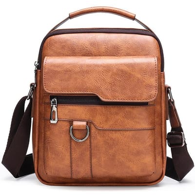 PU Enkele Schouder Crossbody Tas Heren Nieuwe Verticale Business Casual Herentas Grote Capaciteit Eenvoudige en Veelzijdige Heren Schoudertas