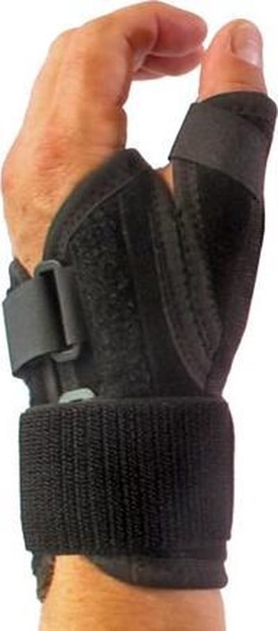 Basko Rhizocare Duimorthese Polsband - Duim Spalk - CMC Duim Support - Links - Maat L 17-19 cm - Zwart