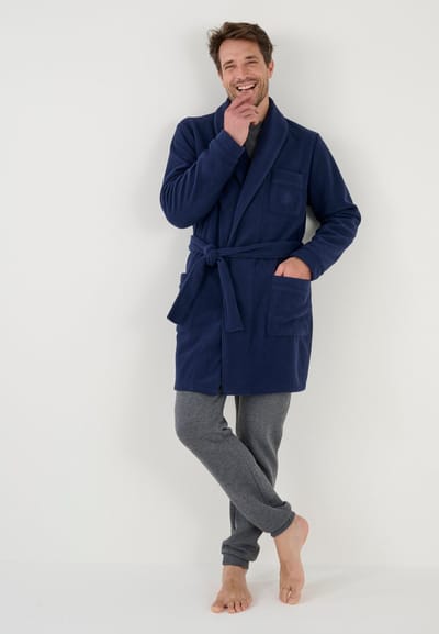Damart - Kamerjas fleece Thermolactyl - Heren - Blauw - (94-101) M