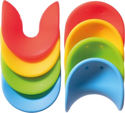 ULU / SET 4 STUKS Tropische kleuren diam.5,4cm, in doos, 0+