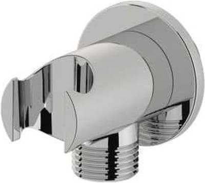 Bruynzeel Kuna wandhouder 1/2 inbouw rond, chroom