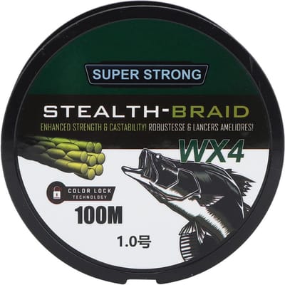 Ligne de pêche au leurre PE 100M 4 brins Anti-morsure Forte tension Accessoire d'équipement 1
