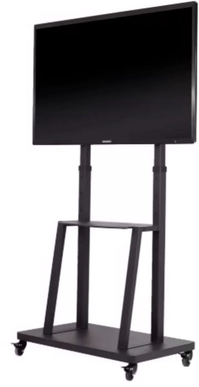 TV statief verrijdbaar Vaylen - Ook Verticaal - Voor 32-80" inch - vloerstandaard universeel - In hoogte Verstelbare Standaard - Zwart - Tot 65KG
