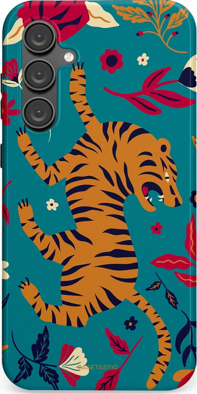 Casetastic Hoesje Geschikt voor Samsung S23 FE - Stijlvolle Beschermende Duo-layer Case - Gouden brul