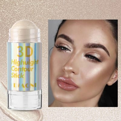 Barre de surligneur 3D 6 couleurs pour le visage, produit cosmétique pour le contour du visage, poudre bronzante, scintillante, anti-cernes, crème, outil de maquillage