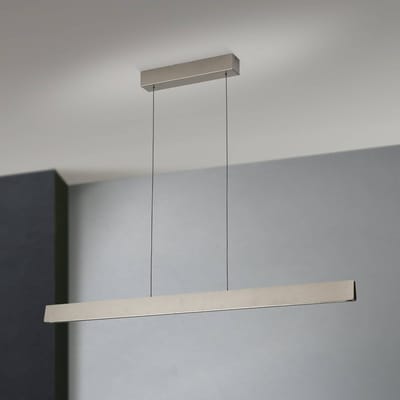 ORION Hanglamp Tara, nikkelkleurig, lengte 120 cm, aluminium/staal
