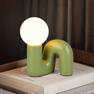 Reality Leuchten Tafellamp Quinn, groen, hoogte 22 cm, keramiek/glas, G9