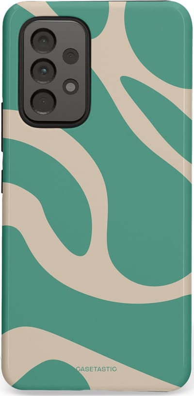 Casetastic hoesje geschikt voor Samsung Galaxy A53 (2022) 5G - Dubbellaagse bescherming - Zand Groene Vlaktes - Fashion Case - Saliegroen Zand