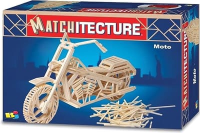 Matchitecture- Motor/ Motorfiets- bouwen met lucifers- 700 stukjes