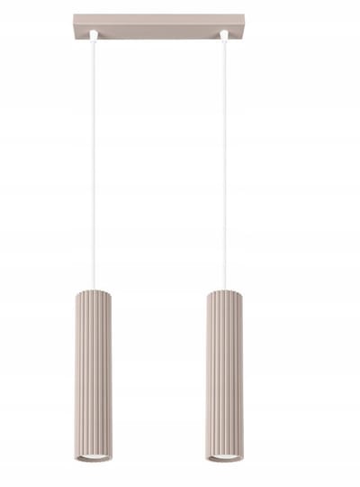 Sollux Lighting Hanglamp Karbon - GU10 - taupe - aluminium - 30x6.5x90cm