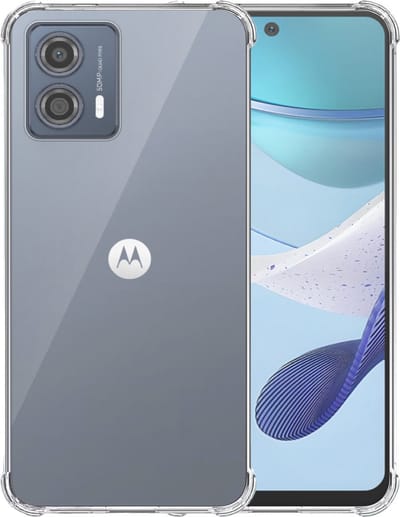Telefoonhoesje Geschikt voor Motorola Moto G53 Transparant - Shockproof TPU Siliconen Case met Stootrand Doorzichtig - Smartphonica geschikt voor Motorola Moto G53