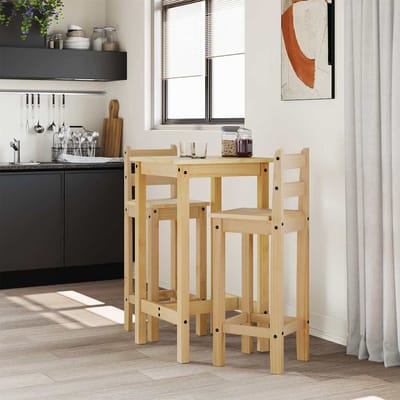 vidaXL - 3-delige - Barset - massief - grenenhout